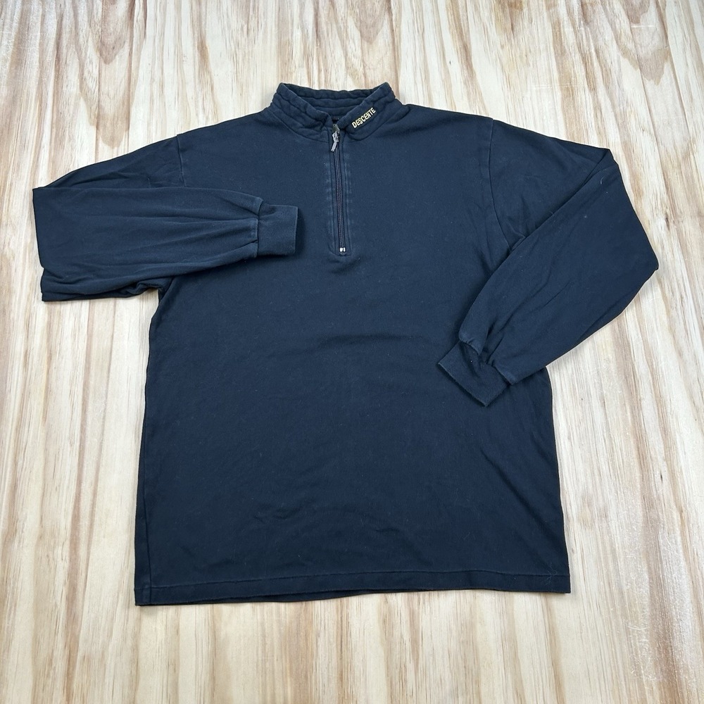 Descente Women's XL Black 1/4 Zip Pullover Athletic Performance Top
